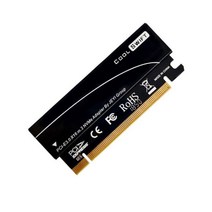JEYI M.2 2280 Key Nvme SSDPCIe 4.0gen4 어댑터 PCIE X16 카드 알루미늄 케이스 포함 Windows 7 8 10 64GBps, [01] Black