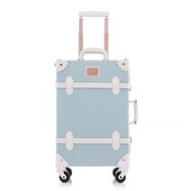 가방 캐리어 기내 반입 귀엽다 세련된 여성전용 투명 커버 포함 핑크 블루 플로럴 패턴 24LS사이즈 M사이즈 L사이즈