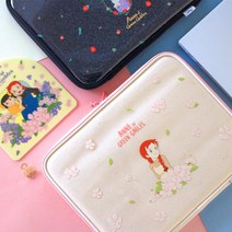 아트박스/위드미 빨강머리앤 PVC 아이패드 노트북 파우치 13인치, 네이비