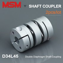 모터 커플링 MSM D34L45 더블 다이어프램 샤프트 커플 링 D34mm 유연한 2 디스크 커플러 서보 탄성 볼 스크류 커넥터 개, [12] 10x14, 12 10x14