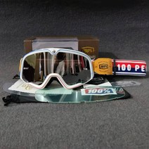 Deus 데우스 할리 앤티크 바이크 고글 오토바이 레트로 보드 스포츠 선글라스, 화이트 프레임 블루 레드 (실버 렌즈)