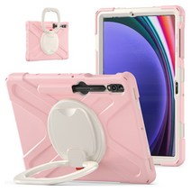 갤럭시탭S9 플러스 S8+ S7 FE 12.4 호환 스퀘어 링 3중 범퍼 케이스 TM-6, 네이비+그린