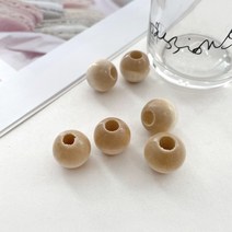 헤세드 국산) 13mm 컬러 나무구슬 (10개), 내추럴