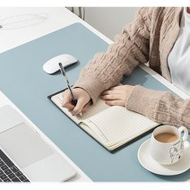 올인 데스크 패드 매트 책상 테이블 덮개 인조가죽, 화이트