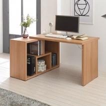 플레인홈 페샤 멀티 H형 책상 책장 세트, 아카시아