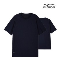 팬텀 골프 fantom남성 라운드넥 골지 반팔 티셔츠 F21102TR122_NA, 100, NA