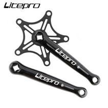 자전거부품 자전거 기어 크랭크 Litepro-크랭크 체인휠 자전거 크랭크셋 접이식 초경량 366g 사각형 구멍, CHINA, 1개