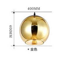 공간 포인트 조명 명품 식탁등 샹들리에 거울 매달려 빛 골드 유리 볼 크리 에이 티브, 황금 40cm
