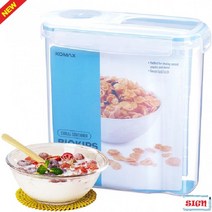 플라스틱밀폐용기 시리얼보관함 245x117x248mm 4L 투명용기:SBWPS ONLIN 메시아빛으 + 21535607758