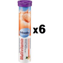 Mivolis 미볼리스 멀티비타민 발포비타민 20정 6개세트 물에 타먹는 편리한 독일 dm