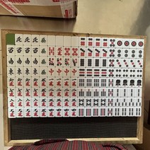마작패 세트 영행용 일본 마작 40mm 가정용 핸드, 02 green 144pcs