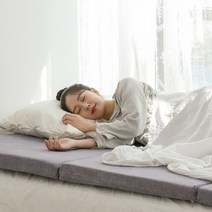 한스터프 토퍼 3단 매트리스 편한 접이식 꿀잠, 퀸, 멜란지 바이올렛