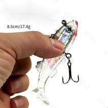 소프트베이트 17g 패드 리드 물고기 부드러운 미끼 8.5cm 물고기 모양 부드러운 미끼 낚시 장비 T꼬리 luer, 1pcs, 8.5CM-17.4G