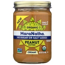마라나타 노 슈가 노 솔트 애디드 피넛 버터 크리미, 454g, 1개