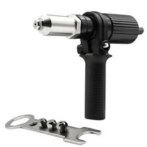 전기 리벳 건 2.4mm-4.8mm 너트 드릴 어댑터 무선 팅 도구 삽입 풀 세트, [04] E, 04 E