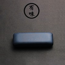 명품 수제 안경케이스 슬림안경 선글라스 썬글라스 케이스 남녀공용 경량 가벼운 보관함, 블루