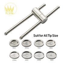 당구 팁 프레스 형상 도구 스테인리스 스틸 풀 카롬 스누커 큐스틱 팁 9mm~14mm, C