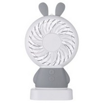 스미다 S-FAN S5 휴대용 미니 캐릭터 선풍기 토끼, 803035(SMD-S5000), 그레이