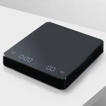 새로운 검은 거울 기본 + 전자 저울 내장 자동 타이머 에스프레소 스마트 커피 저울 주방 저울, 검은색