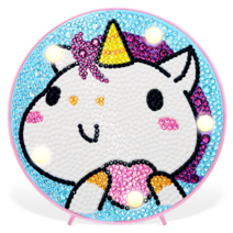 블링블링 어린이 보석십자수 LED 무드등 전용액자포함 캐릭터 DIY 세트 비즈 큐빅 동물 소형 키즈, 어린이무드등-유니콘