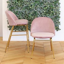지엠퍼니처 인테리어 의자 골드 베스트 콜렉션, 20. 멜로 골드 BL (핑크), 1개