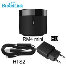 멀티 셋톱박스 Broadlink-rm4 미니 와이파이 IR 리모컨 에어컨 TV 셋톱박스용 온도 및 습도 센서 HTS2, 0 EU RM4 Mini HTS2