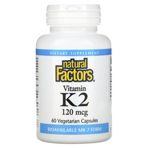 네츄럴 펙터스 네츄럴 펙터스 비타민K2 100mcg 베지 캡슐 60정 네추럴팩터스 324472