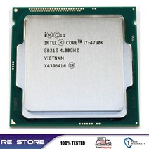 가성비 중고 인텔 코어 i7 4790K 4.0GHz 쿼드 8MB 캐시 HD 그래픽 4600 TDP 88W 데스크탑 LGA 1150 CPU 프, 한개옵션0