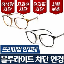 블루라이트 청색광 차단 안경 더블도트 동글이 안경테
