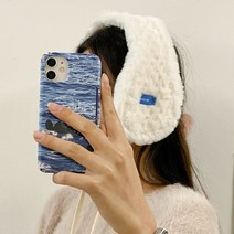 윈터 퀄팅 토끼털 귀도리 따뜻한 겨울 귀마개 귀덮개 2color