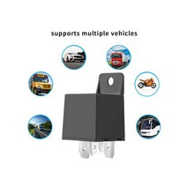 미니 실시간 GPS 추적기 자동차 Beidou LBS 숨겨진 차량 무선 절단 충격 경보 정확한 Localizador 앱, Black, 1.Black