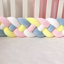 1M/2.2M/3M 아기 범퍼 유아용 침대 범퍼 신생아 매듭 꼰 범퍼 베개 쿠션 침구 세트 범퍼 룸 장식, 1M(39inch), C10