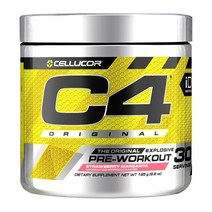 Cellucor C4 부스터 오리지널 헬스 프리워크아웃 스트로베리 마르가리타 30 서빙 195 g, 195g, 1개