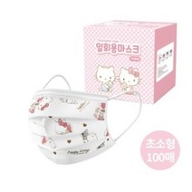프로월드컵 키즈 헬로키티 러블리 마스크 초소형, 100개입, 1개, 화이트(러블리)