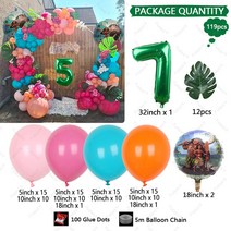 크리스마스 오너먼트 크리스탈 벽 장식 119pcs 모아 나 공주 풍선 아이들 갈 랜드 아치 키트 생일 베이비 샤워 파티 Decors 연령 1-9 32 quotFoil Balloon, [07] 0112M07-119pcs