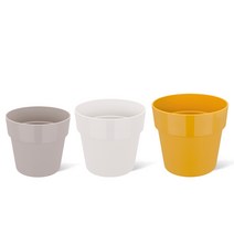 엘호 비포 오리지널 라운드 플라스틱 저면관수 다용도 인테리어 분갈이 수입 유럽 화분, 웜그레이