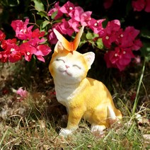 정원 소품 인테리어 장식품 조명 마당 태양열 조형 등 조경 장식 전원주택 인형, 나비토끼 옐로우 라이트