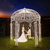 웨딩홀 돔 구조물 스탠드 정원 무대 철제 울타리 장식, 첸시 시팅 1세트