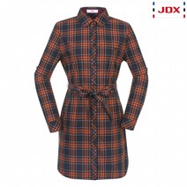[JDX골프스포츠] [JDX] 여성 오렌지 체크 셔츠_X2RFWSW54-OR