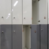 락카장 개인 락커 2단 기숙사 개인 사무실 옷장 목재 락커룸 제작, 화이트+단추손잡이