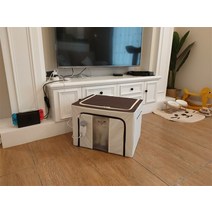 고양이산소방 애완 동물 케어 룸 통기성 개 산소 상자 편안한 분무 케이지 내구성 고양이, 01 coffee 50x40x36cm