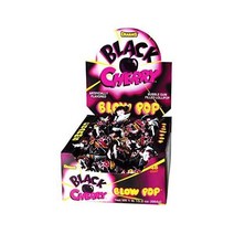 Tootsie Roll Charms Blow Pops 블랙 체리 맛 48개 박스 3888 1팩, 블랙 체리_48개(1팩)