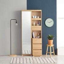 동서가구 LV 수납 서랍 LED 전신거울 화장대 9종, 01. 몬드 전신거울 수납 화장대, 오크 (915612)