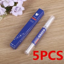 치아 미백 펜 치아 젤 구강 위생 세척 미백제 표백제 얼룩 제거 젤 신선한 호흡 미백 치아 세척 세럼, 5개