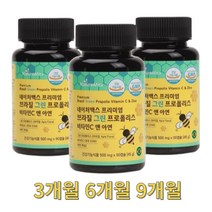 네이처맥스 브라질 그린 프로폴리스 비타민C 앤 아연 500mg 90캡슐 연질 캡슐, 3개월