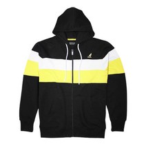 캉골 컬러블록 플리스 집업후드 K9689B Black