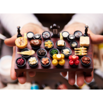 참좋은생활 국내 2인상 음식19종류 미니어처 제사상 납골당 꾸미기 미니제사상 미니어쳐 상차림 음식 납골당세트 추모관 미니제수용품 납골당성묘 모형제사상, 서예, 맥주