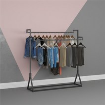 럭셔리양면행거 중앙행거 행거, 블랙120*50*160cm