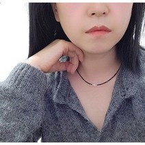 스피넬목걸이 블랙스피넬 14K 골드필드목걸이 원석목걸이 담수진주목걸이