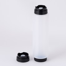 [트렌드커피] 쉐프의 소스통 12oz(350ml) 16oz(470ml) 24oz(710ml) 5개+ 원형 라벨 스티커, 710ml-화이트노즐_5mm 5개+원형 라벨 스티커